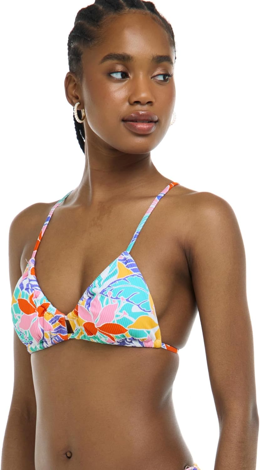 Body Glove Women's Kenna Adjustatble Triangle Slider Bikini Top Swimsuit with 2-Way Back