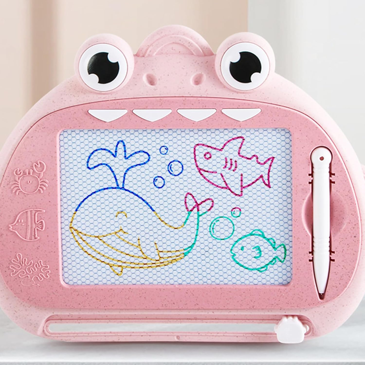 Writing Tablet for Travel-Size Board Safe Educational Toy with Carrying Handle Ages 3-5 Kids Travel Game for Car