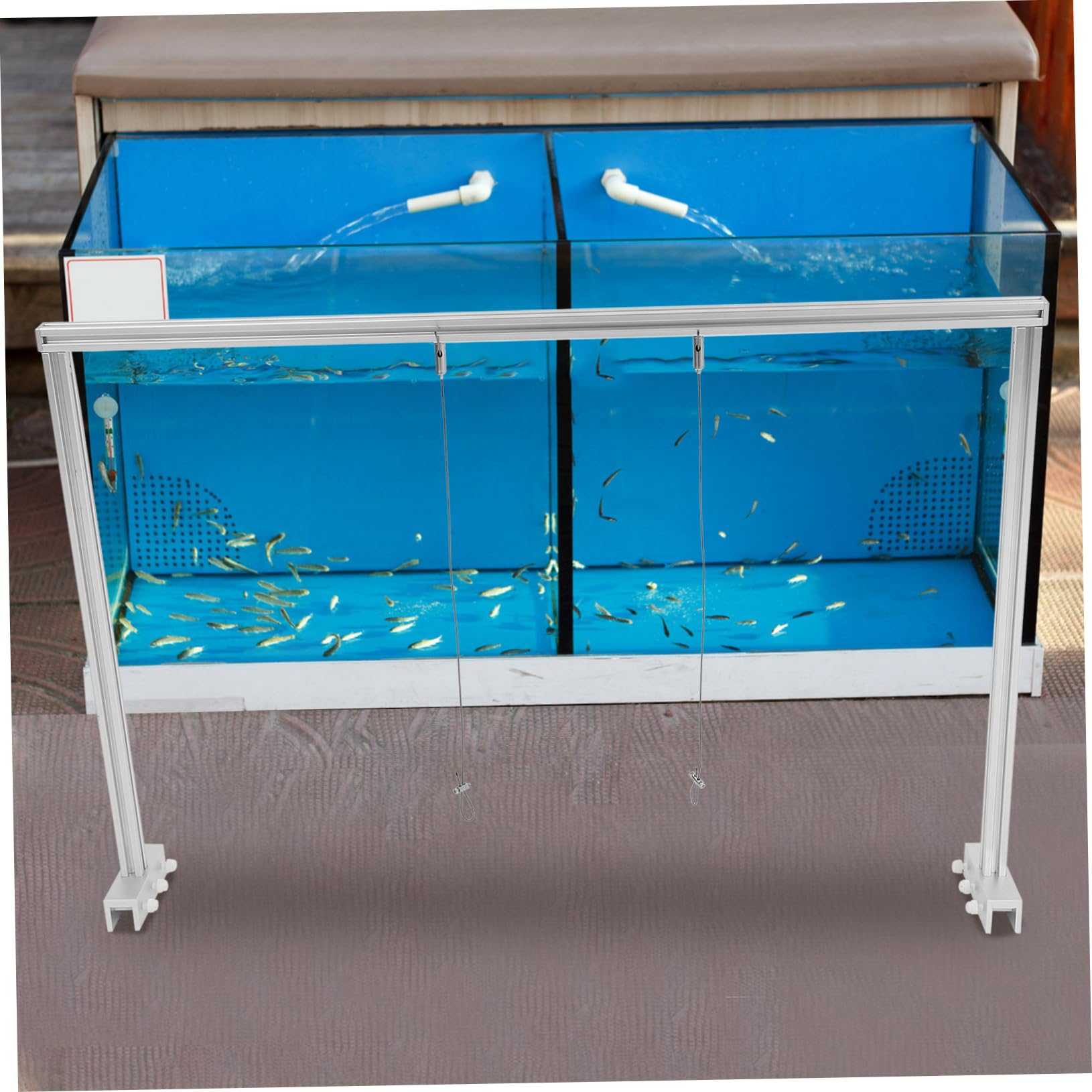 GLEAVI 1 Set supporto luce acquario portalampada per acquari accessori per acquari terrario portalampada a sospensione per acquario supporto per luce dell'acquario Lega di alluminio