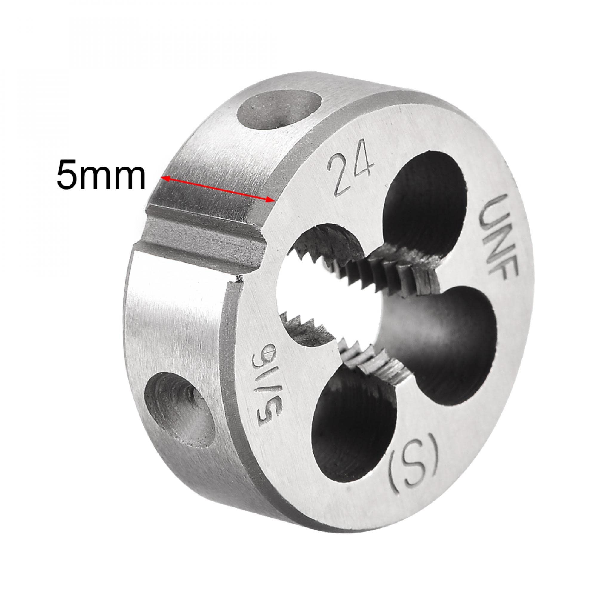 uxcell 5/16-24 UNF Round Die, Machine Thread Right Hand Threading Die, Alloy Tool Steel Screw Thread Cutting Die — Amazon image 3