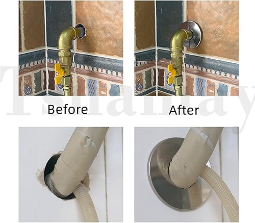 Miniatura 6 de Brida dividida de pared, placa redonda de acero inoxidable para tubo de 2 pulgadas2.008 in de diámetro, paquete de 4