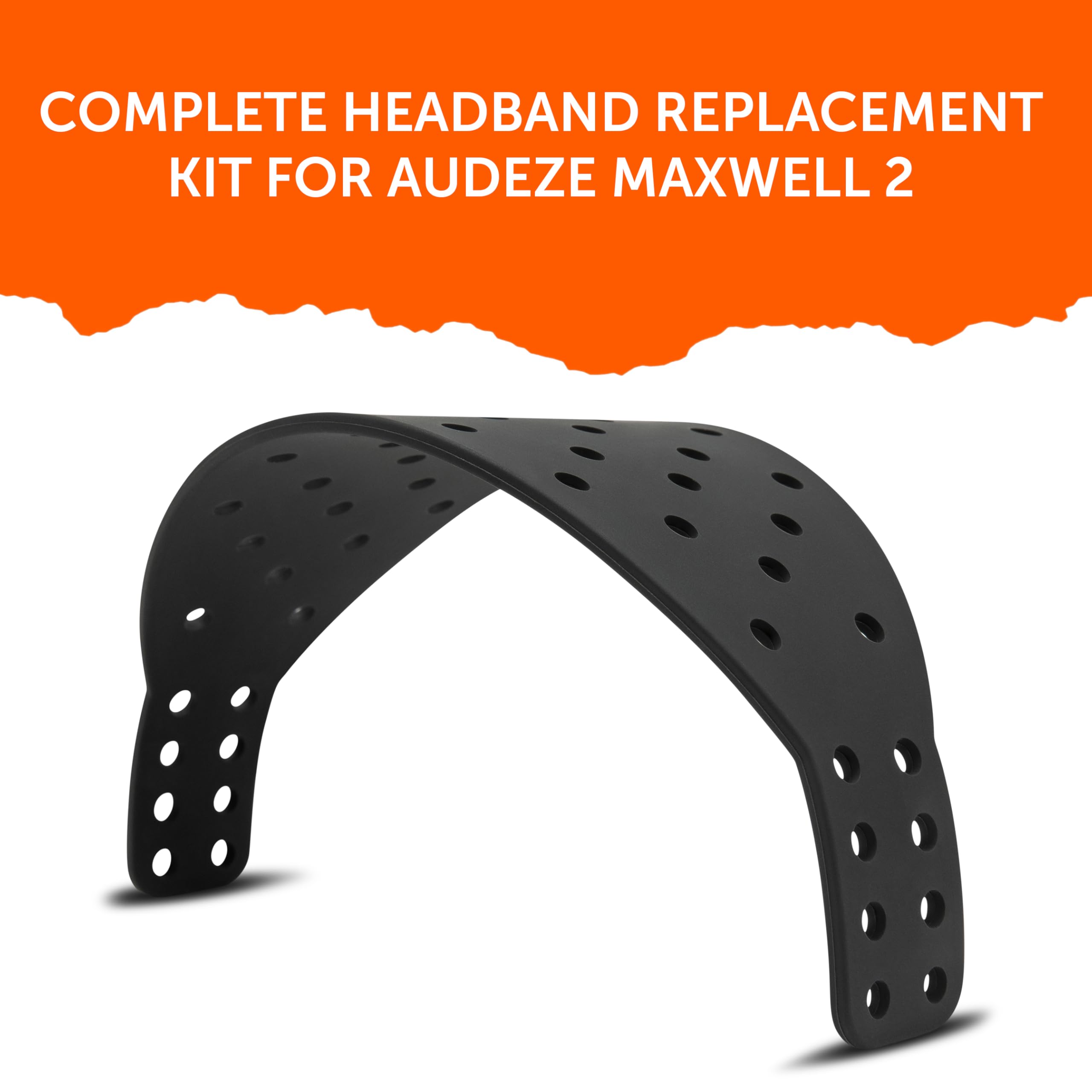 WC Mod Kit Maxwell 2 – Kühlende Gel-Ohrpolster + extra breites Silikon-Kopfband + magnetische Lautsprecherplatten, kompatibel mit Audeze Maxwell 2 von Wicked Cushions | Black