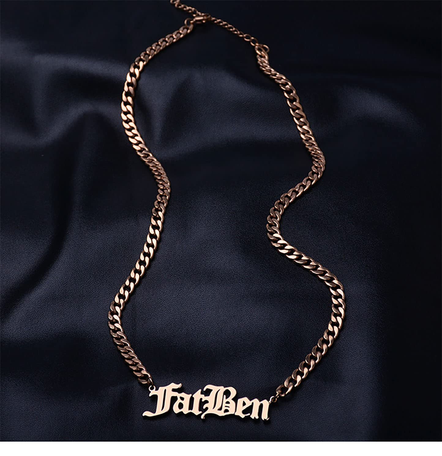 Collar Nombre Personalizado Plata Chapado en Oro 18K Colgante con Joya Colgantes Personalizados Cadena Acero Inoxidable e hipoalergénico Ideas de regalos