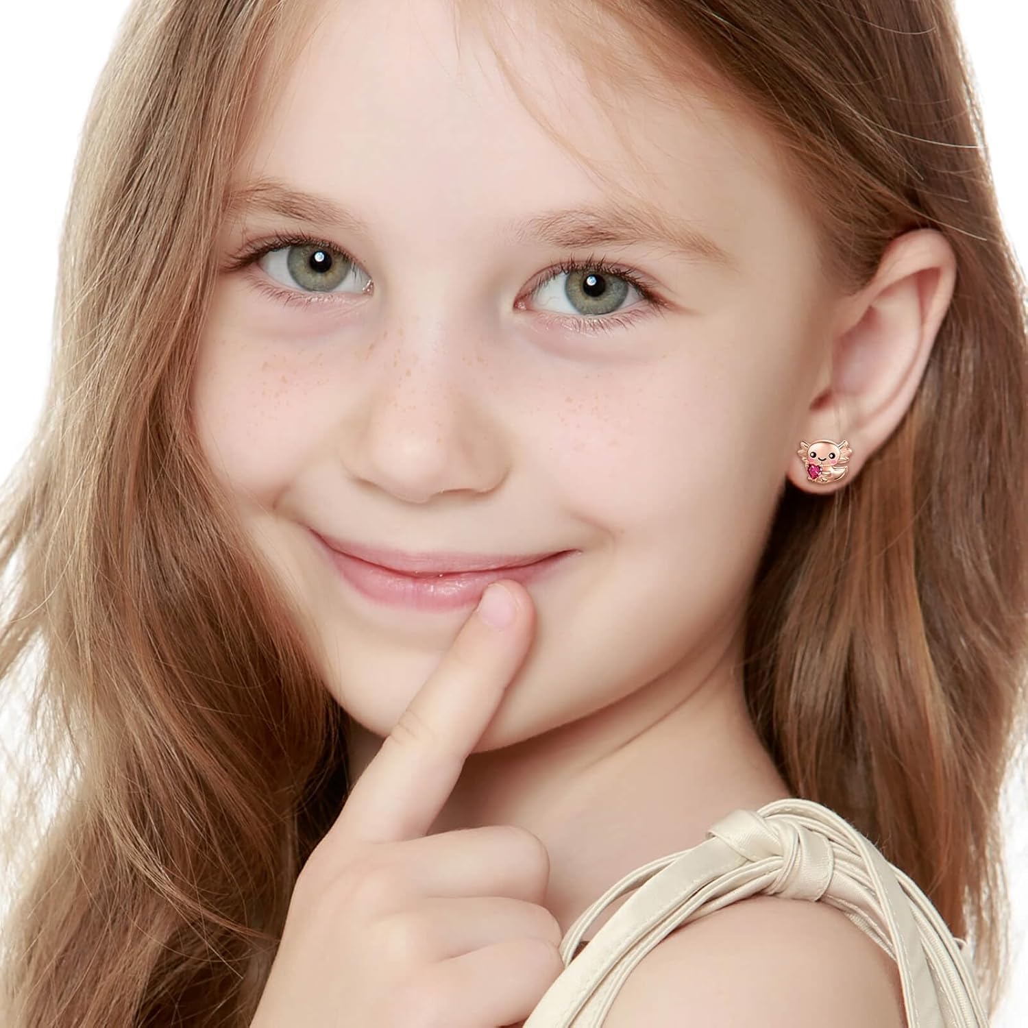 Sterling Silver Axolotl Stud Earrings Hypoallergenic Adorable 1-12 Month Birthstone Axolotl Earrings Stud Cute Animal Jewelry Gifts - Image 5