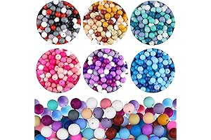 180PCS Silicone Beads for Keychain Making