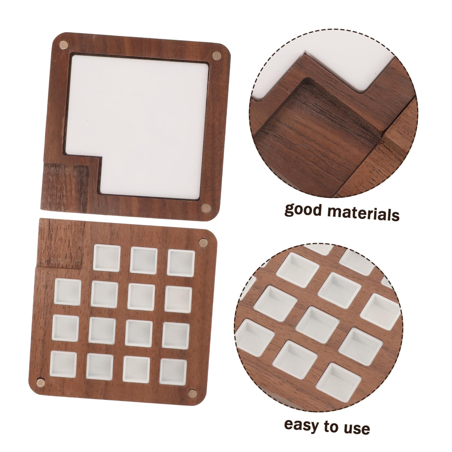 Gadpiparty Boîte De 3 Pièces Boîte De Peinture Aquarelle en Bois Petite Palette D'aquarelle Palette De Peinture Aquarelle Palette Aquarelle Vide Palettes De Peinture Plastique