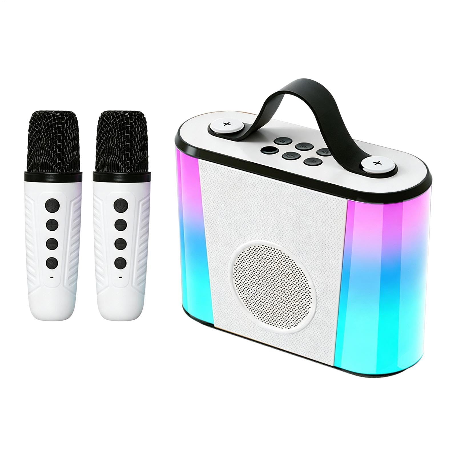Máquina De Karaoke Infantil Altavoz Recargable con 2 Micrófonos