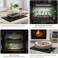 Vista 7 de Paquete de 2 alfombrillas térmicas de grafeno para bandejas de plántulas 1020, almohadillas térmicas impermeables de 20 W para germinación