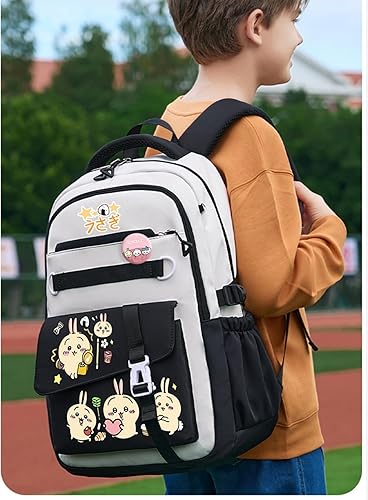 Miniatura 7 de Mochila Kawaii con 18 piezas de accesorios de dibujos animados de anime, antirrobo de viaje, estética, bolsa de regalo para el nuevo semestre