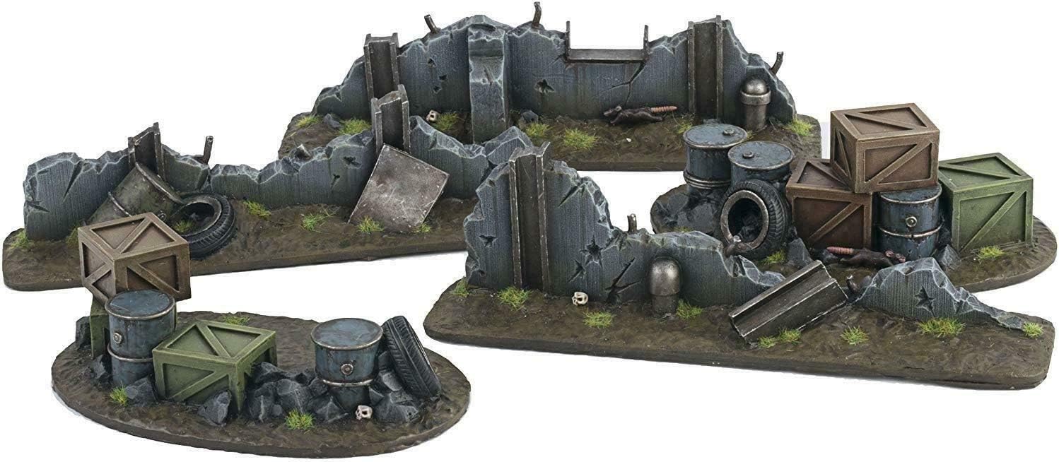 War World Gaming War Torn City Urban Battlefield & Scenery Set – 28mm Heroic Scale Futuristic Sci-Fi Wargame Terrain Scenery Zombicide Necromunda Zombie Apocalypse