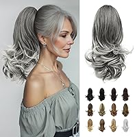 Vista 3 de Sofeiyan - Extensión de cola de caballo de 13.0 pulgadas, rizada y larga, con pinza, extensiones de pelo sintético de aspecto natural para mujer