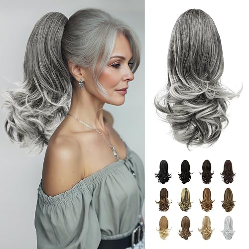 Miniatura 3 de Sofeiyan - Extensión de cola de caballo de 13.0 pulgadas, rizada y larga, con pinza, extensiones de pelo sintético de aspecto natural para mujer