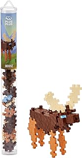 PLUS PLUS - Moose - 70 Piece Tube, Construction Building Stem/Steam Toy, Interlocking Mini Puzzle Blocks for Kids