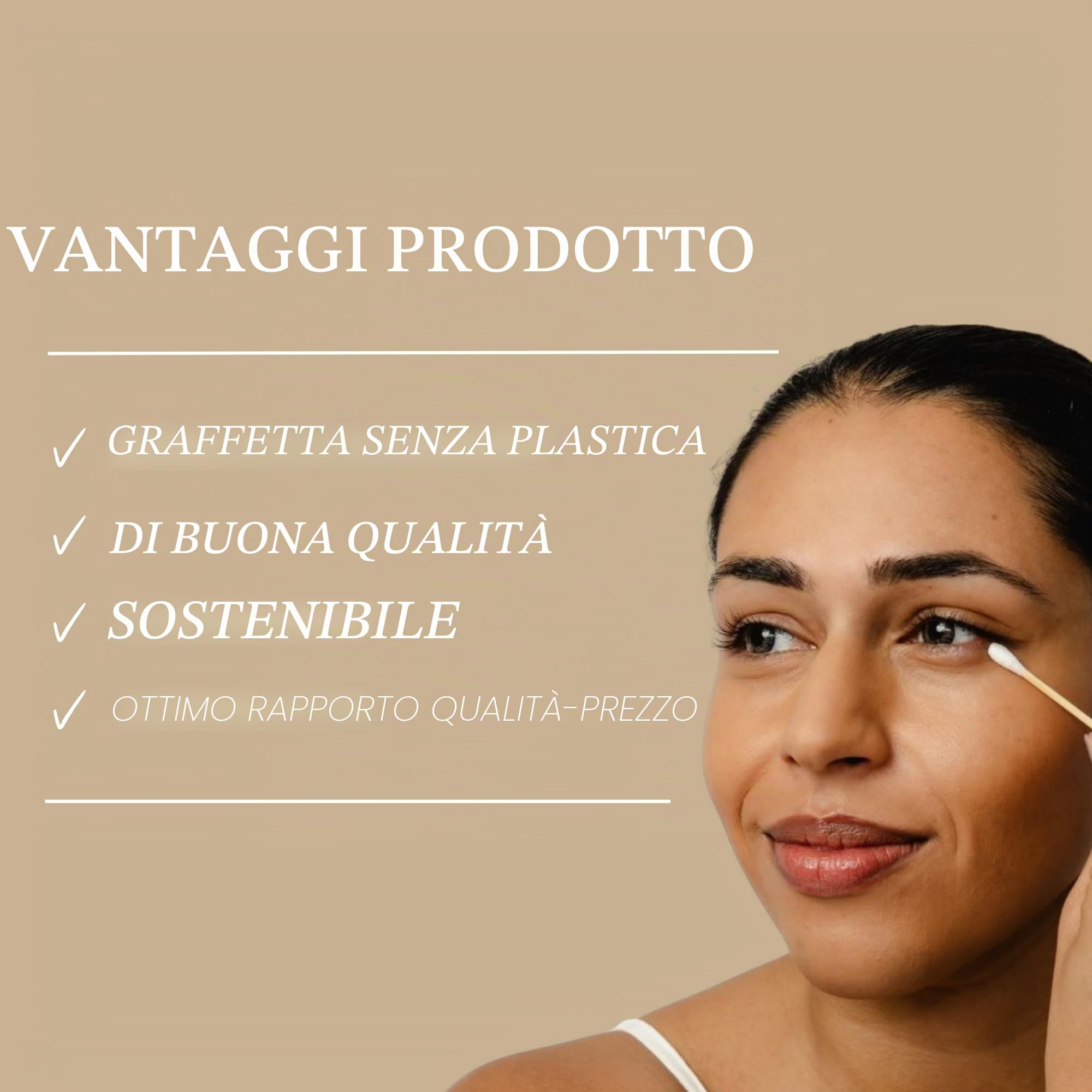 UpCircle Cotton fioc di bambù – 200 pezzi – biodegradabili, sostenibili, senza plastica, completamente riciclabili – un punto fermo per qualsiasi bagno
