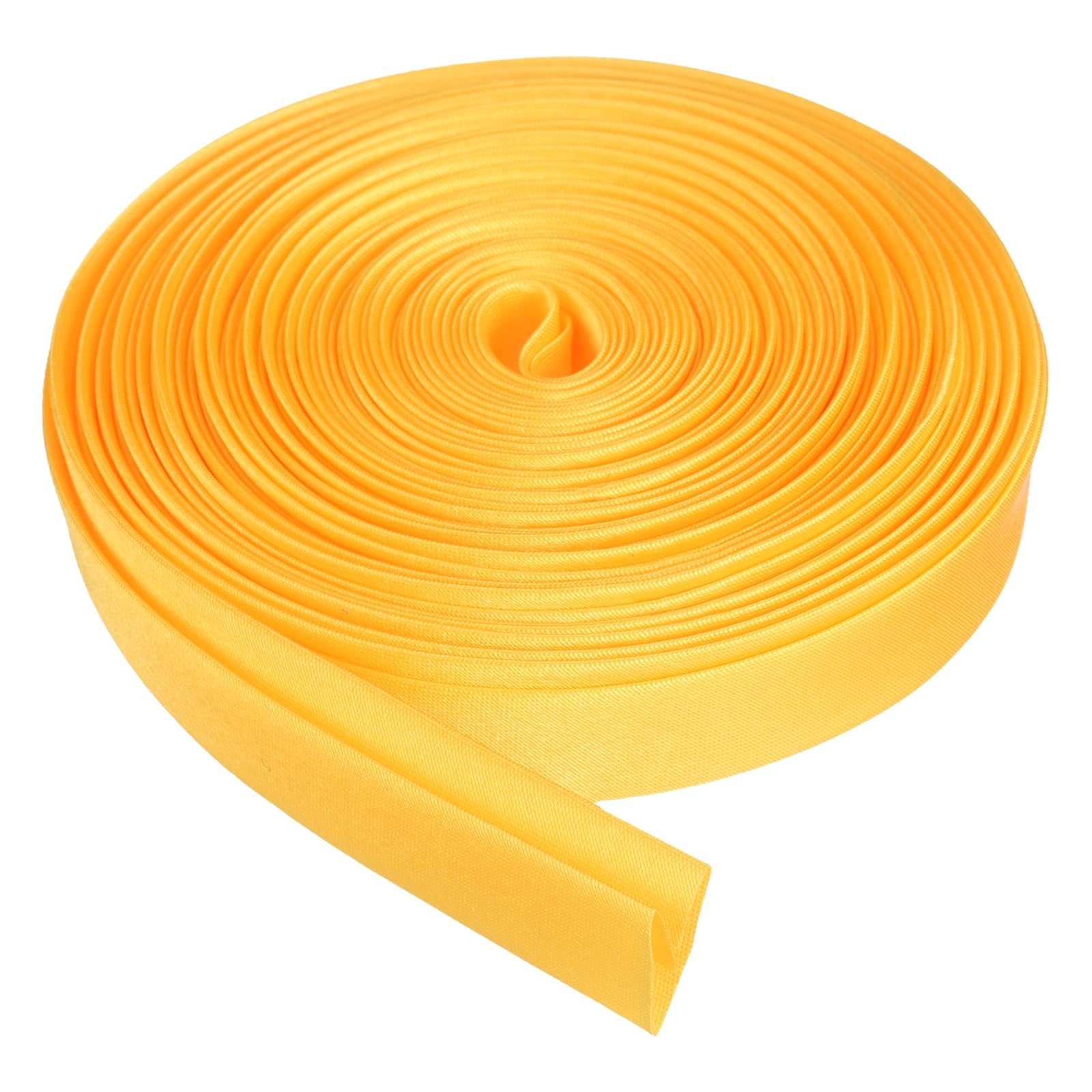 sourcing map Double Fold Bias Tape for Sewing, 5/8 Inch x 5.5 Yards Satin Bias Binding Tape Continuous Bulk for Quilting Blanket Binding Seaming Hemming Fabric Piping DIY Craft, Gold Yellow — image 1