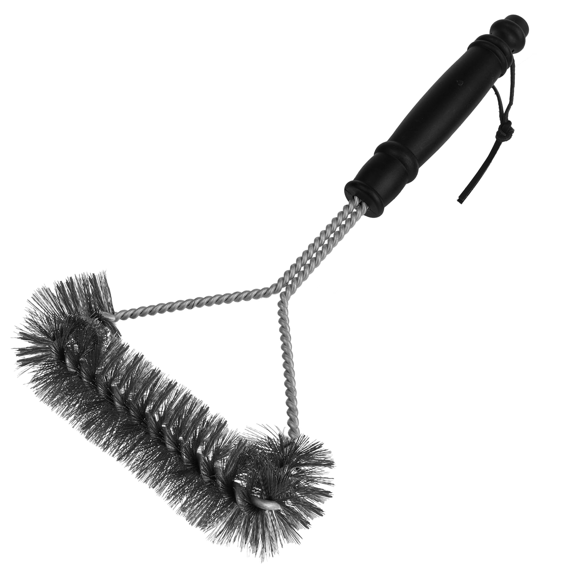 BBQ Grill Cleaning Brush - Durable Cleaning Tool for Barbecue Grates, Wire Bristles Ideal for Maintaining Grills, Hanging Cord for Easy Storage (12" - BBQ Brush) (12" - Triangle Brush)