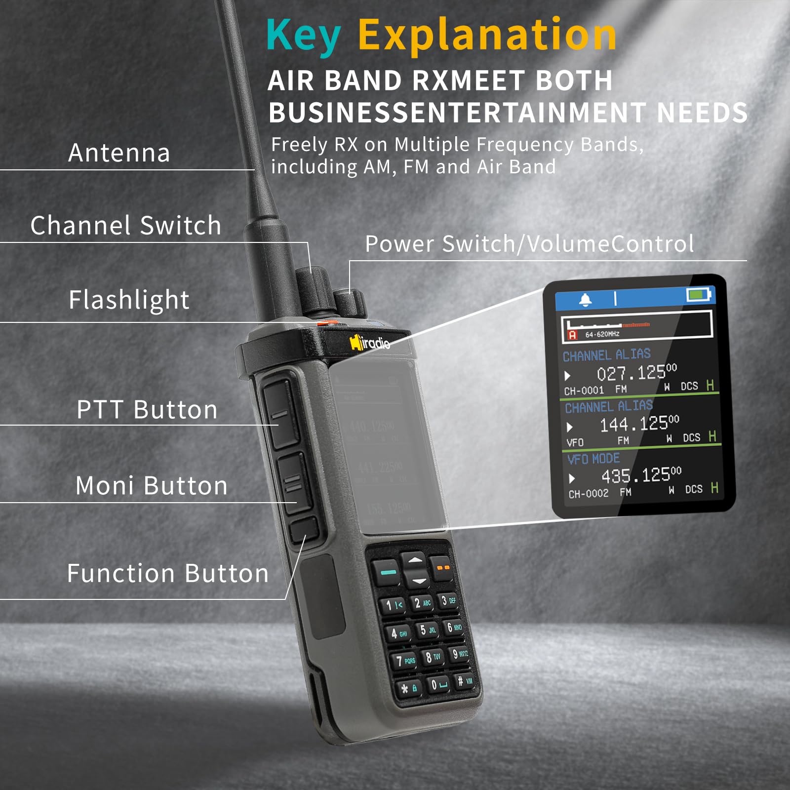 Photo 1 of Hiradio UV-98PLUS 10w Ham Radio Walkie Talkie