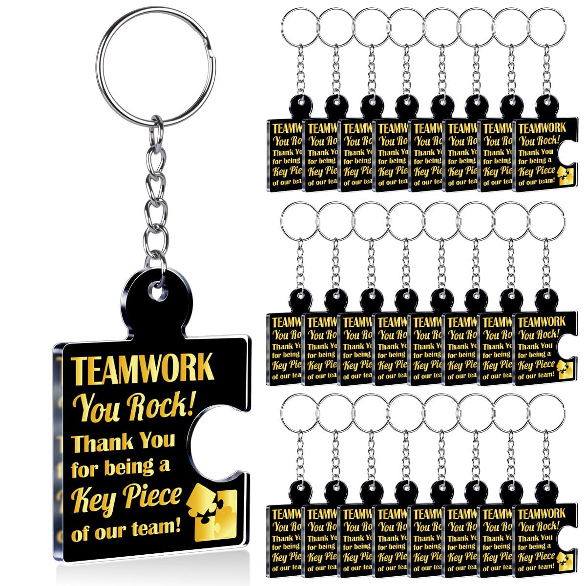 Team Appreciation Gifts Bulk Thank You Keychains for Coworkers
