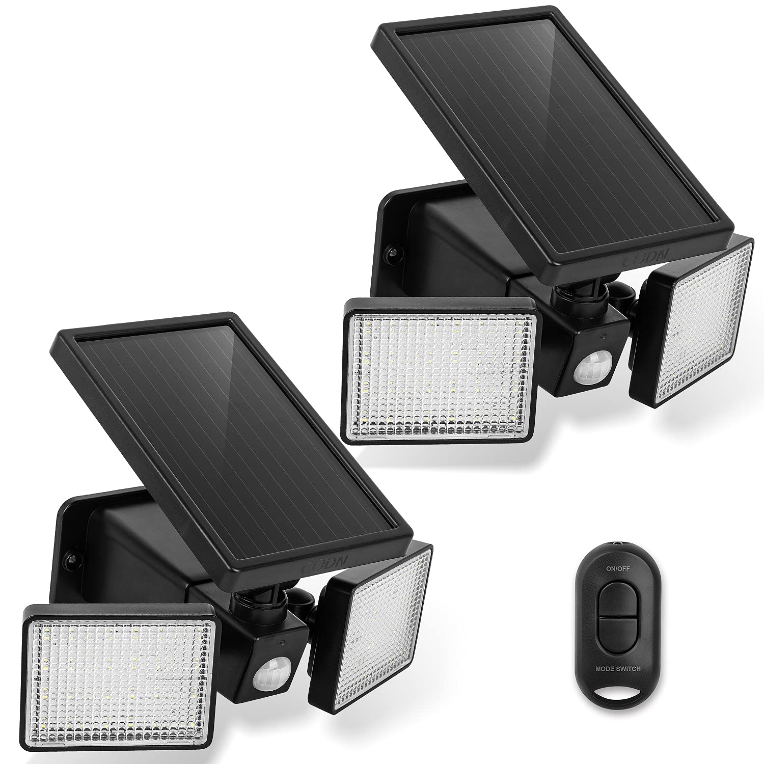 Photo 1 of **SEE NOTES**
CODN Solar Lights Outdoor, 100 LED Flood Security Lights with Motion Sensor Wireless, IP65 Waterproof, 270° Rotatable Flood Wall Lights with 3 Modes for Garage Yard Entryways Patio (2 Pack)