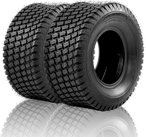 Miniatura 10 de Juego de 2 neumáticos de césped de 24 x 9.50-12 sin cámara 249.5-12 4PR 24-9.50-12 para césped de jardín, tractor, carrito de golf