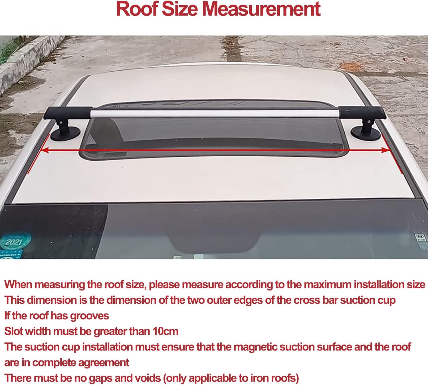 Car Roof Rack, Cross Bar, Car Travel Frame, Non-Punching Magnetic Fixed Installation, Folding Luggage Storage, 150Kg Load,88-103cm