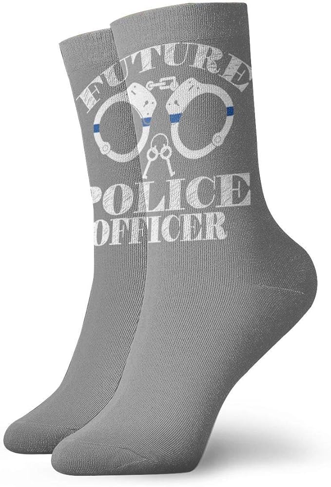 Future Police Officer Socks Men's Women's Athletic Soccer Dress Socks