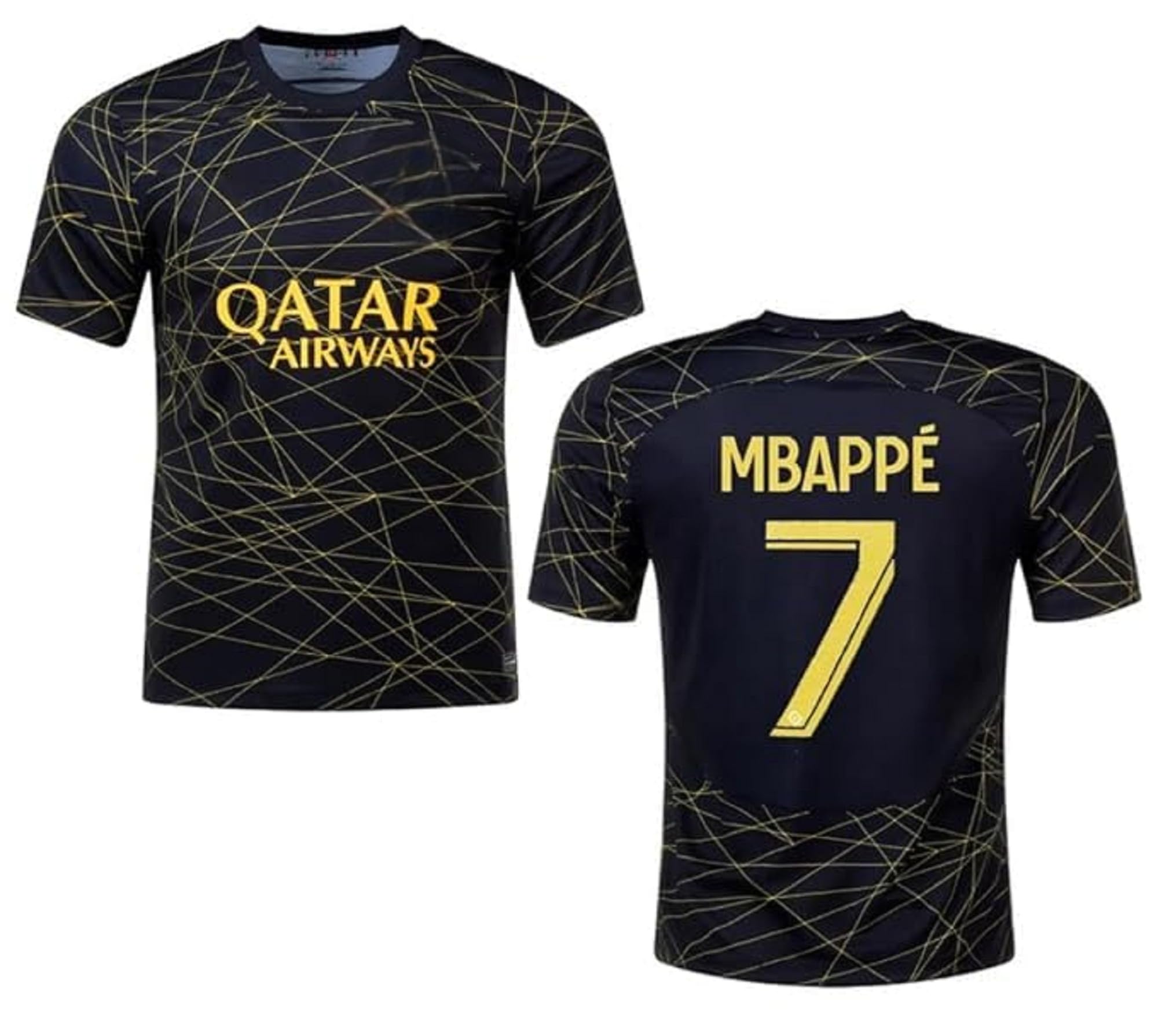 Mbappe Football Jersey PSG Black Tshirt for Men and Boys-picture-28