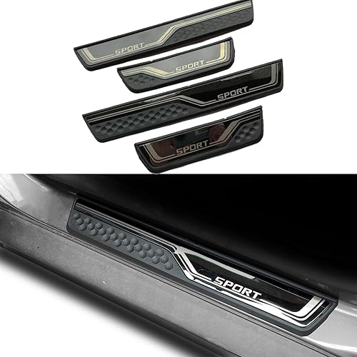 GZBFTDH Protector de entrada de puerta de automóvil, para Honda CR-V CRV 2017-2022, placa de protección contra rasguños, 4 unidades, acero