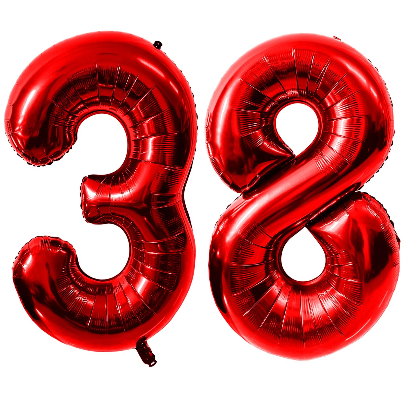 40 Inch Red Number 38 Balloons, Red 38 Balloon, Red Large Foil Number 83 Balloons, Birthday Wedding Anniversary Party Decoration Graduation Ceremony digital Decorations — image 1