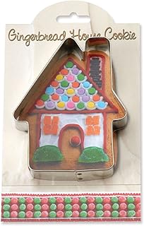 Gingerbread House Cookie Cutter 4.5" with Recipe Cark, Made in USA by Ann Clark
