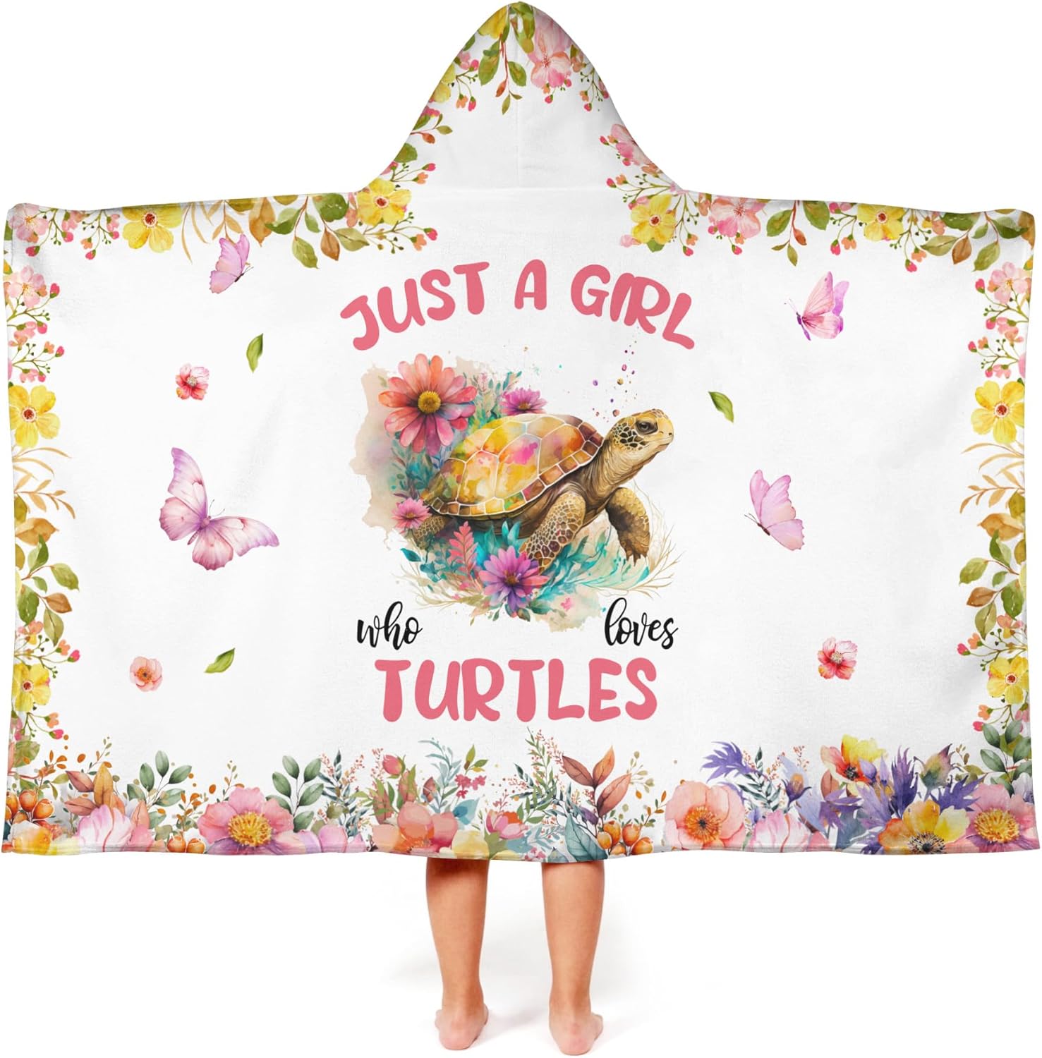 Sloth Hooded Bath Towels for Girls,Soft Cotton Swimming Shower Beach Blanket (Sloth)