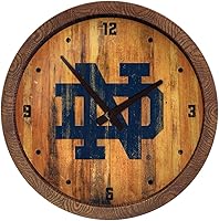 Vista 76 de The Fan-Brand NCAA Oklahoma Sooners: Faux Barrel Top Wall Clock Sports Team Bar Sign Décor - Home Man Cave, Party Decoration - Made On Demand