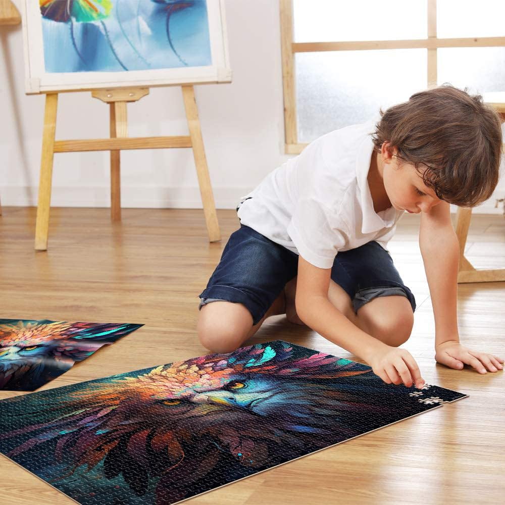Puzzle Rotondo 1000 Pezzi - Aquila Nel Cielo, Decorazione Da Parete CEREM