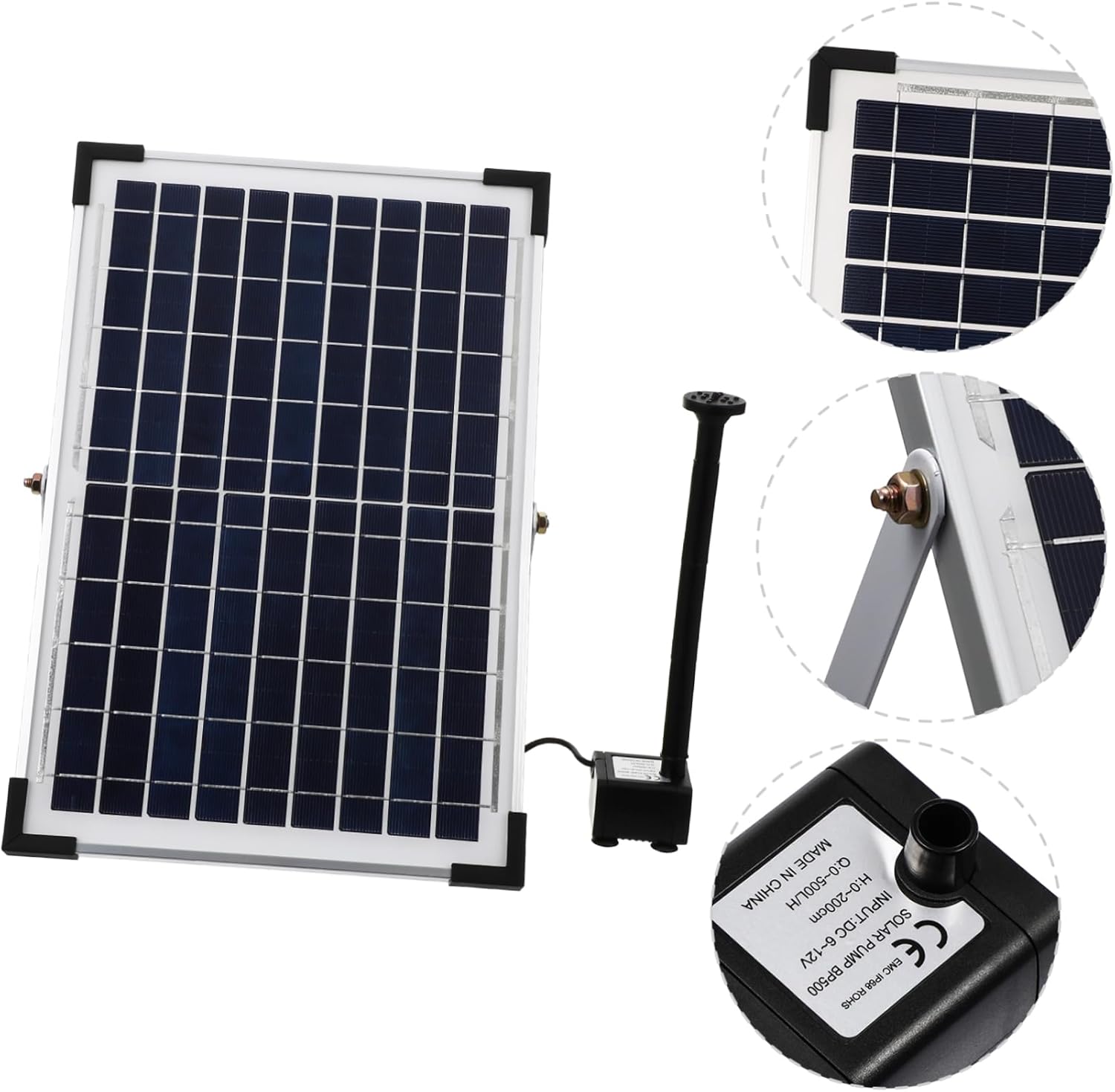 10w Solar Water Fountain Pump Kit Outdoor Solar Powered Fountain for Garden Pool Lightweight Easy Maintenance Durable Design for Relaxing Ambiance