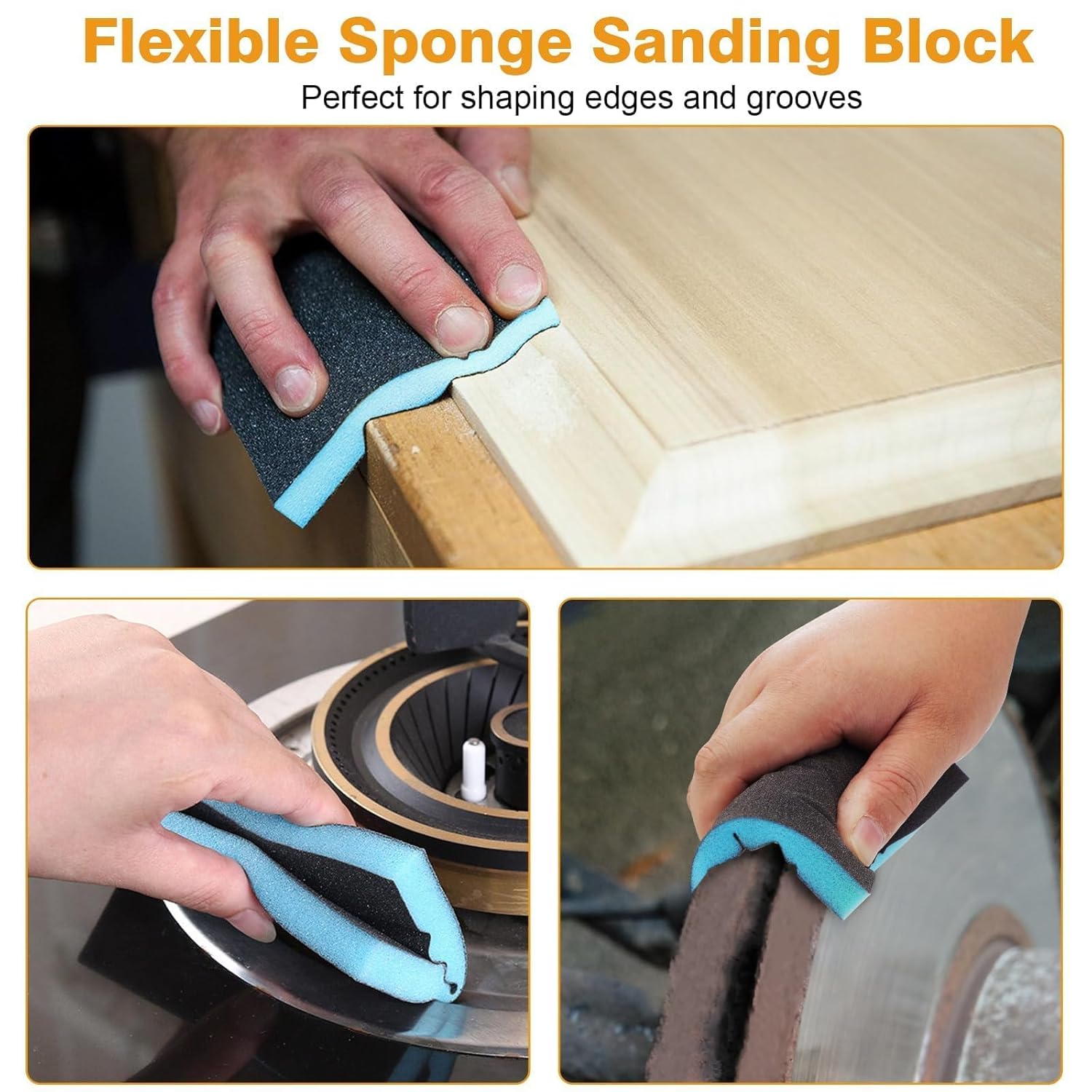 SUNJOYCO 160 PCS Sanding Disc for Drill, Drill Sander Attachment, 3" 2" Wet Dry Sandpaper Polishing Kit, Hook and Loop Backing Pads with 1/8" 1/4" Shank, Sponge Sanding Blocks, 80-3000 Grit