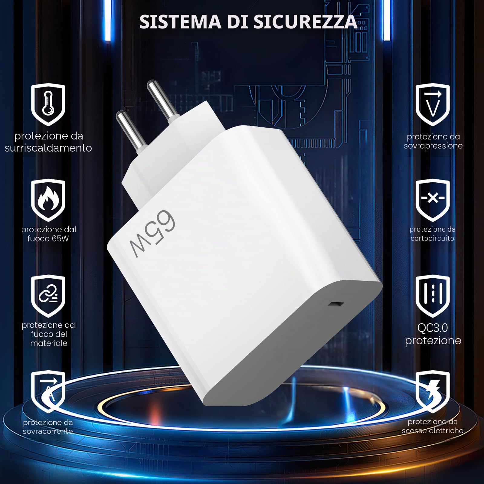 FPVtosky Caricabatterie professionale per DJI Mini 3/4 Pro Series Battery,Kit di ricarica rapida per accessori DJI con adattatore 65W, caricatore rapido, ricarica rapida simultanea di due bat