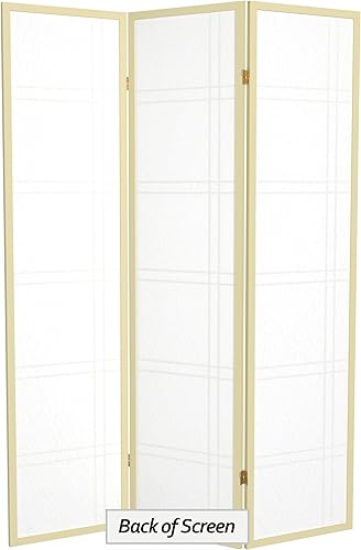 Miniatura 30 de Red Lantern Divisor de habitación con 5 paneles de doble cruz Shoji de 6 pies de alto Marfil,Oro,Gris,https://www.amazon.com/dp/undefined