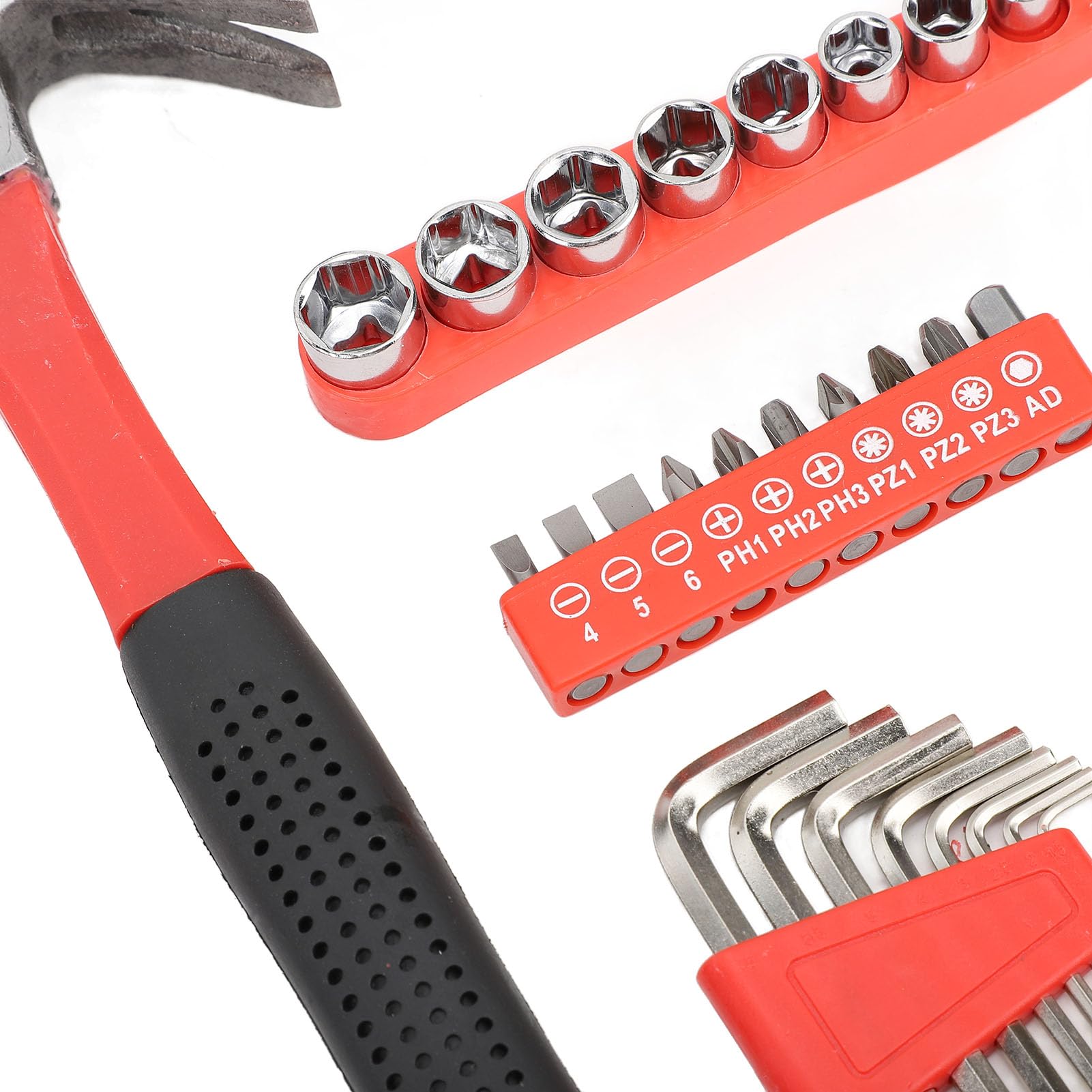 Set di attrezzi professionali da 108 pezzi, kit di riparazione domestica per impieghi gravosi con custodia per elettricisti, appassionati di fai da te, falegnami, costruzio