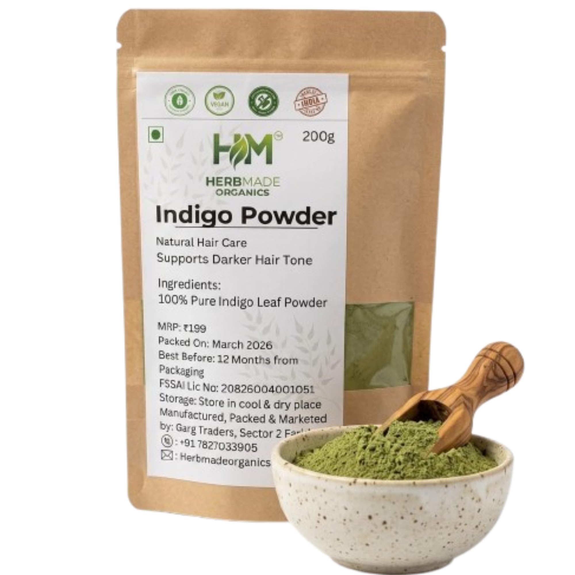 Indigo Powder for Hair 200g | 100% Pure Indigofera Tinctoria Leaf Powder | Natural Hair Care | Hygienically Packed | For External Use-picture-11