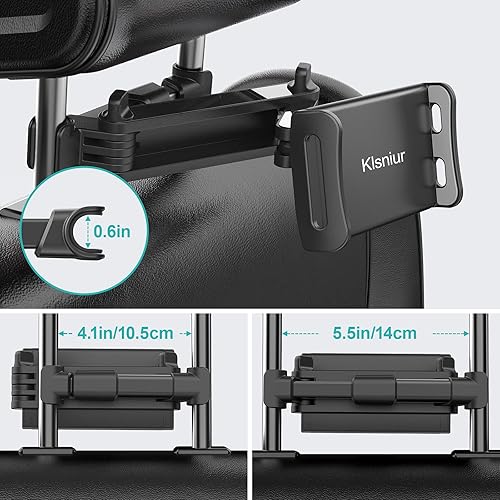 Miniatura 2 de Soporte para reposacabezas de automóvil soporte para reposacabezas de tableta soporte universal giratorio de 360 ajustable para tablet de 6 a 105