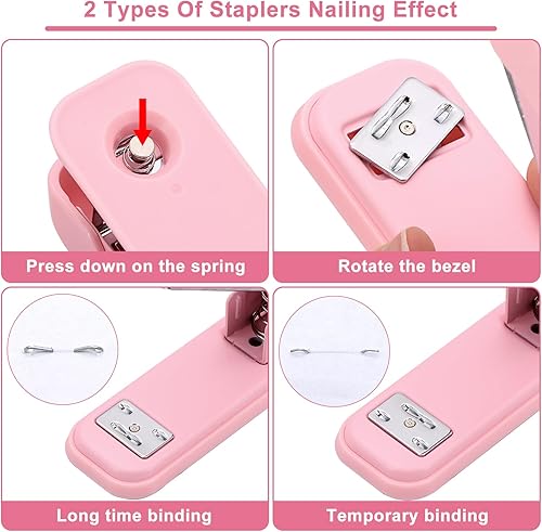 Miniatura 4 de Juego de organizadores y accesorios de escritorio rosa 17 en 1, organización de almacenamiento de 3 suministros de escritorio de oficina, 4