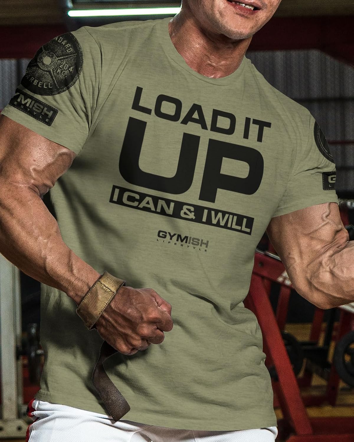 Gymish Lifestyle Load It Up Gym Workout Shirts for Men, Weightlifting Mens T-Shirt