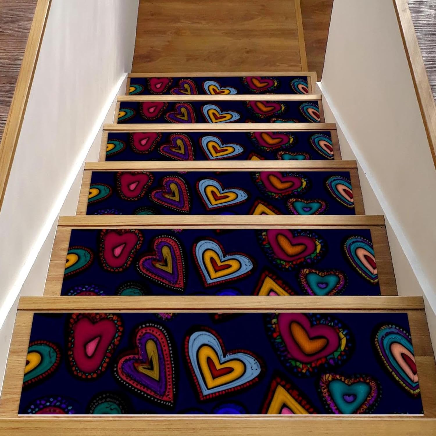 Stair Treads for Wooden Steps Indoor, Staircase Step Treads Non Slip Carpet Stair Runner for Kids Elders Dogs Pets, Aviation Airplane with Sky (1) Washable Stair Mat 15 Pack