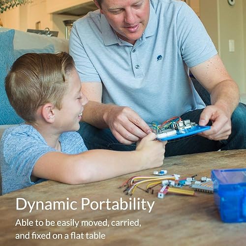 Vista 23 de SunFounder Soporte RAB para Raspberry Pi Breadboard 5 en 1 Placa base compatible con Arduino Uno R4 Minima/WiFi/Uno R3/Mega R3, Raspberry Pi 5 4B