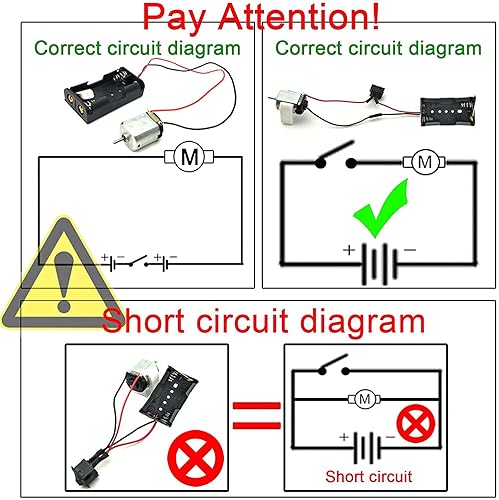 Miniatura 3 de Kit de motores de CC para niños, 6 juegos de 159 piezas de mini motor eléctrico para pasatiempos magnéticos fuertes con engranajes de plástico,