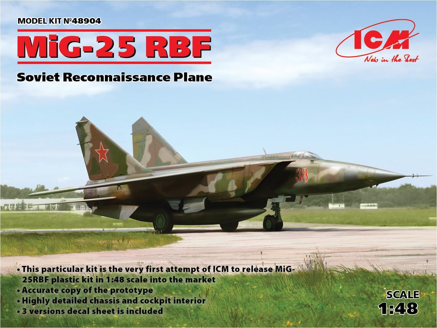 ICM 48904 1/48 Soviet Air Force Mig MIG-25 RBF Plastic Model