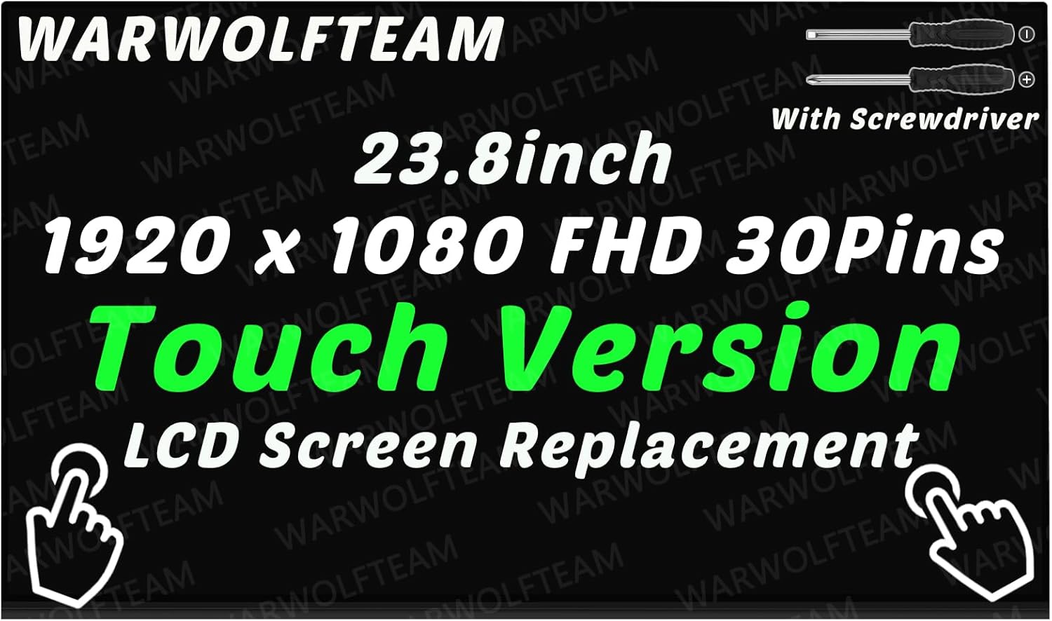 Screen Replacement for HP 24-CB 24-CB1023W 24-CB1024D All in One M84860-001 23.8inch 1920 x 1080 60Hz 30Pins LCD LED Touch Screen Display Panel(Only for Touch Version)