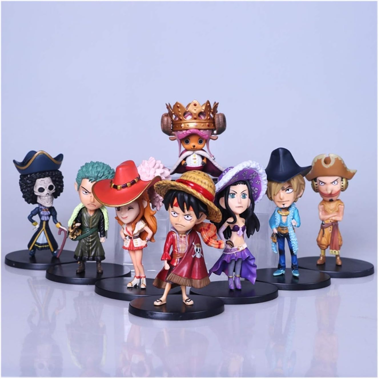 ワンピースモデル 9in1 Pvcアクションフィギュアルフィゾロ三寺ナミロビンusoppチョッパーフィギュアモデル子供