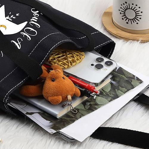 Miniatura 3 de LEVLO Bolsa de lona de bruja Regalo de bruja Alma de una bruja Corazón de una bruja Bolsa de hombro Hippie Mercancía mágica de bruja