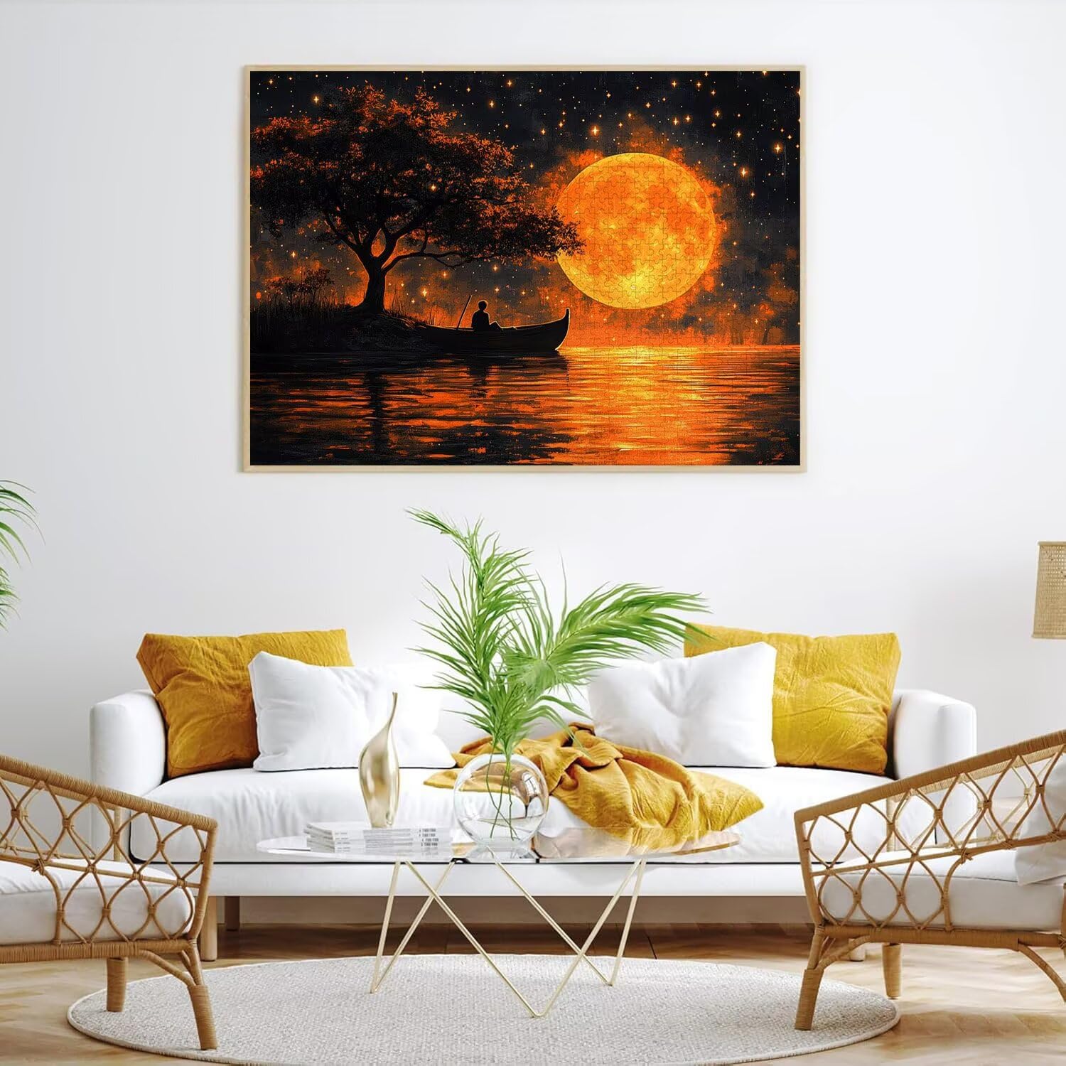 1500 sztuk puzzli dla dorosłych, gry rodzinne, krajobraz księżyc, n-336